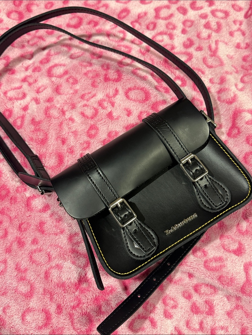 DrMartens Black Leather Crossbody Bag